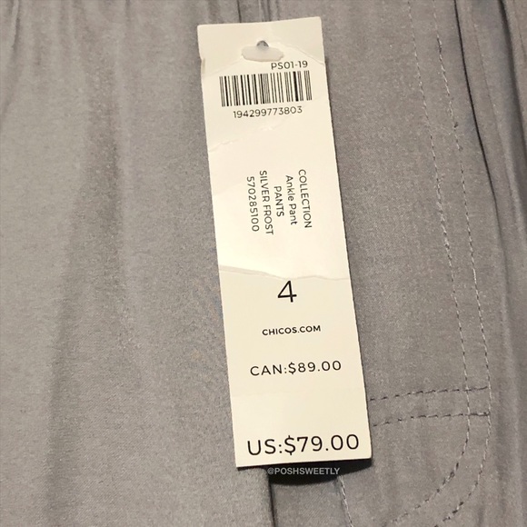 NWT Chico’s Silky Ankle Pants - Picture 9 of 12